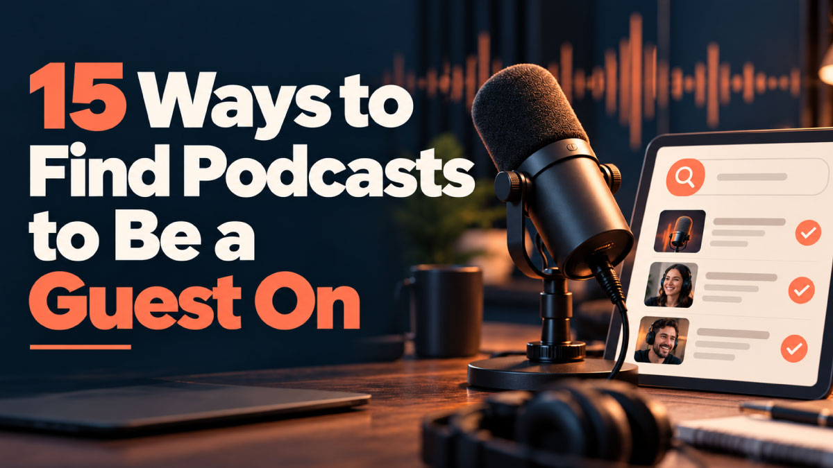 find podcasts to be a guest on